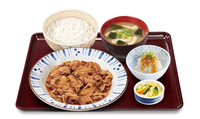 おろしポン酢牛皿定食 並盛(すき家)