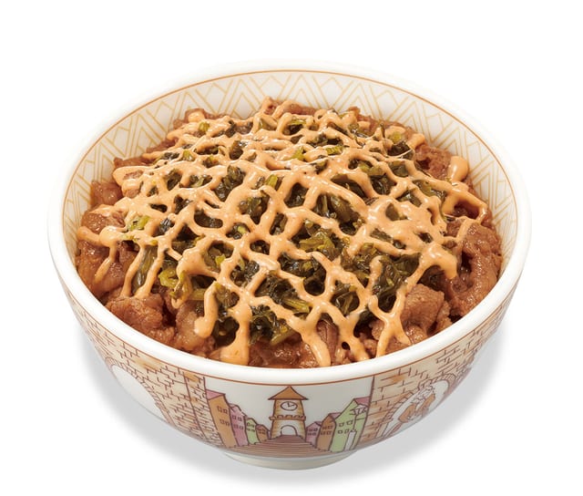 高菜明太マヨ牛丼 中盛(すき家)