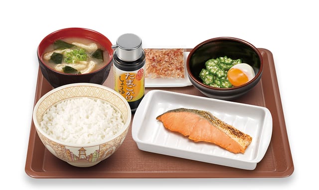焼鮭まぜのっけ朝食 並盛(すき家)