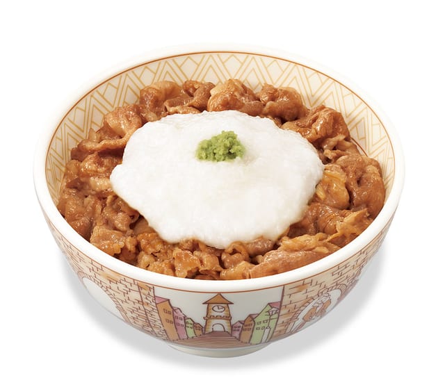 わさび山かけ牛丼 中盛（すき家）