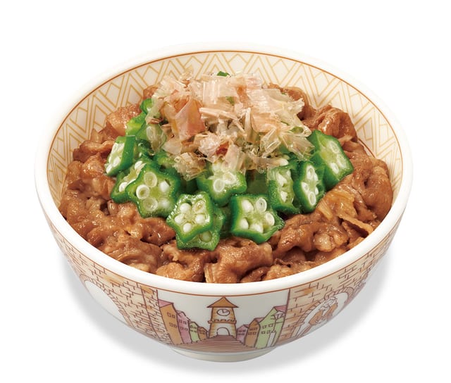 かつぶしオクラ牛丼 並盛（すき家）