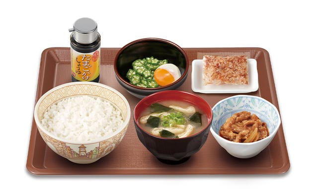 牛まぜのっけ朝食 大盛（すき家）